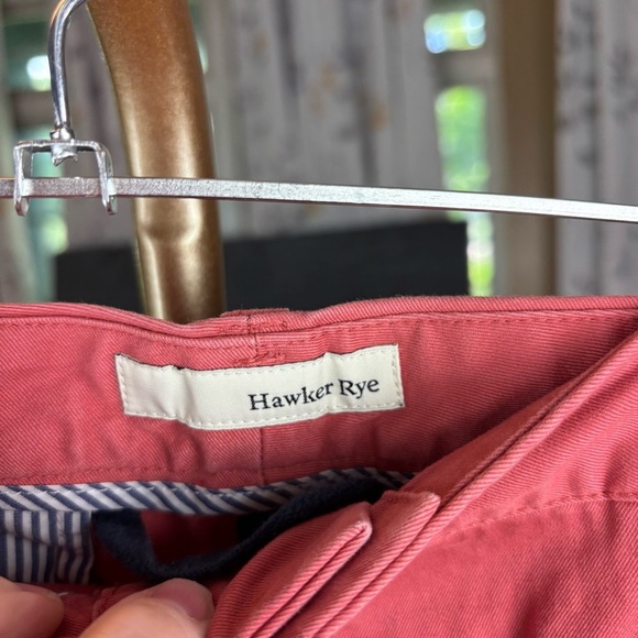 Hawker Rye Nantucket Red Flat Front Shorts with Classic Style - Picture 3 of 8